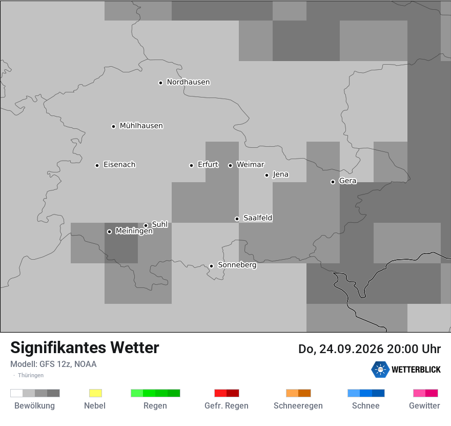 Modellkarte GFS – ww – th