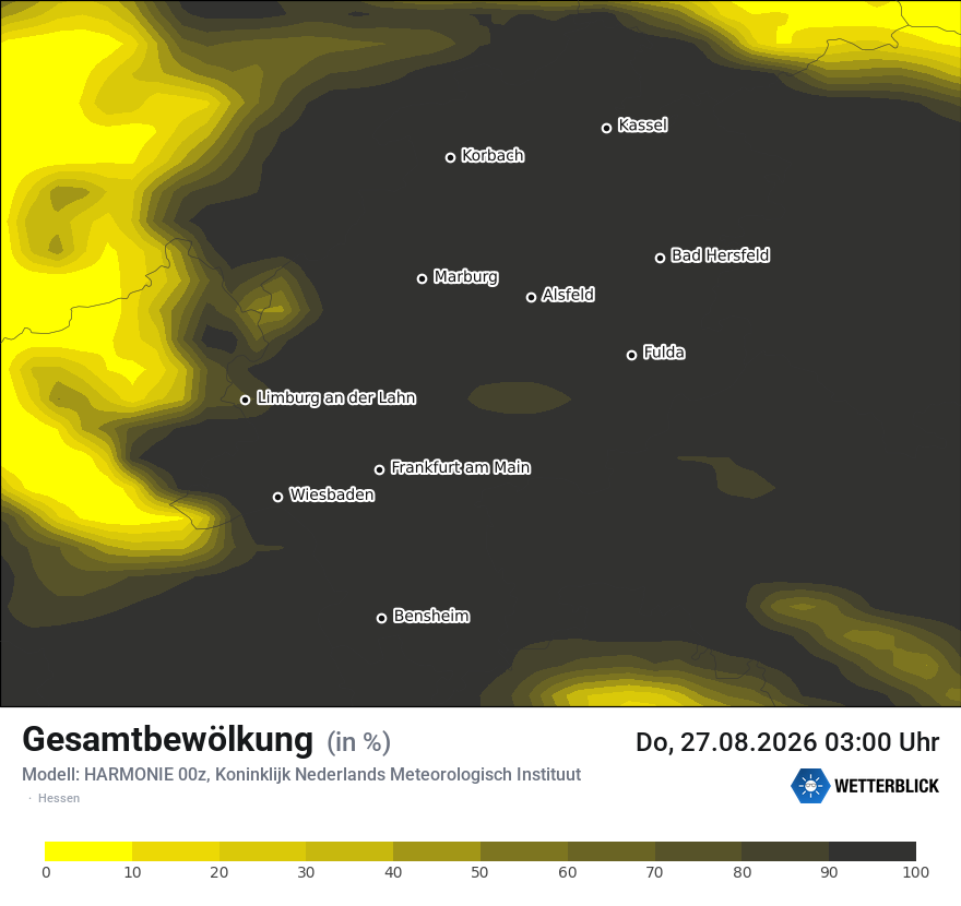 Modellkarte HARMONIE – clct – he