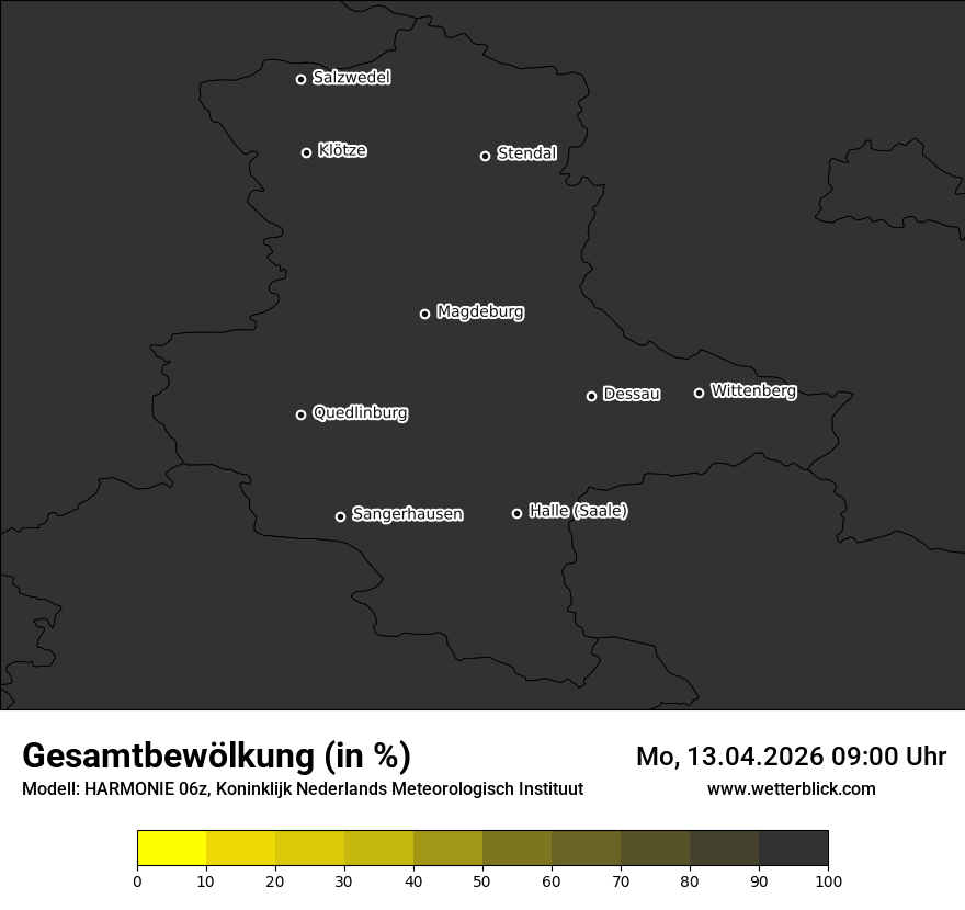 Modellkarte HARMONIE – clct – st