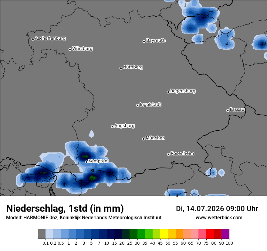 Modellkarte HARMONIE – precip – by