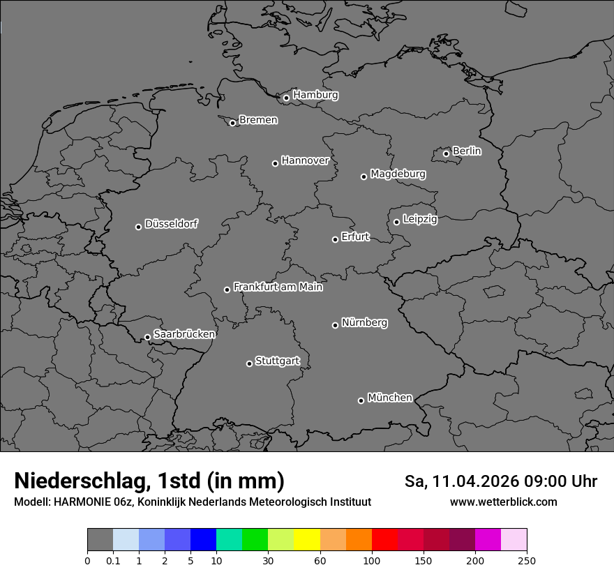 Modellkarte HARMONIE – precip – deutschland