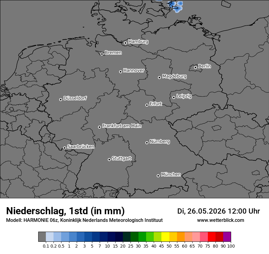 Modellkarte HARMONIE – precip – deutschland