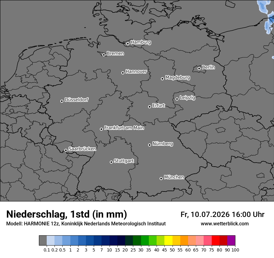 Modellkarte HARMONIE – precip – deutschland