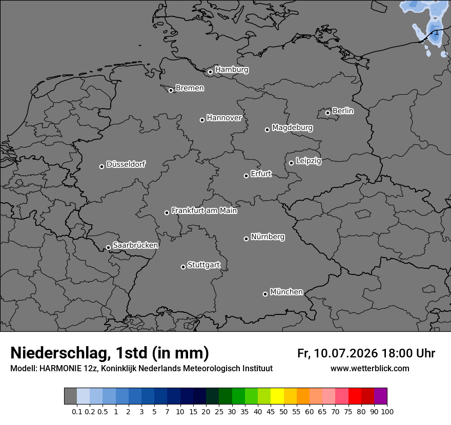 Modellkarte HARMONIE – precip – deutschland
