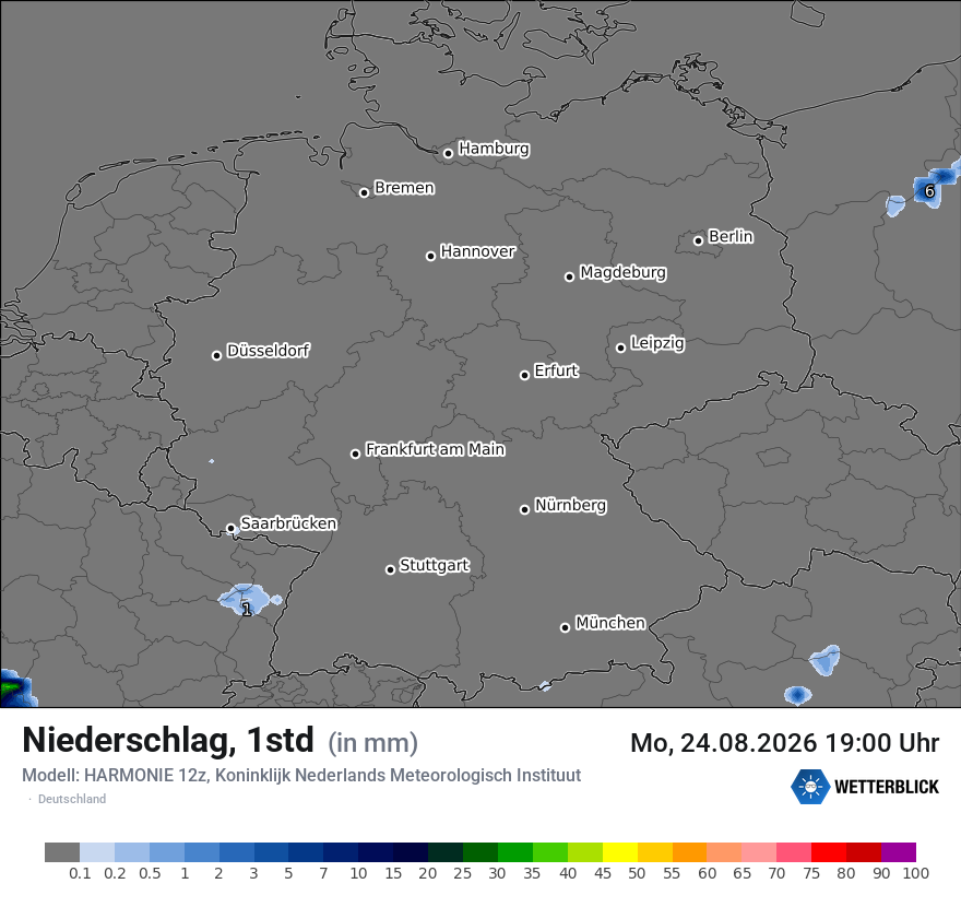Modellkarte HARMONIE – precip – deutschland