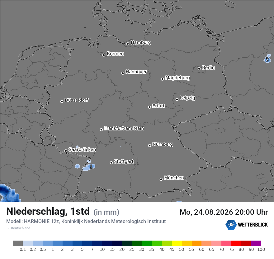 Modellkarte HARMONIE – precip – deutschland