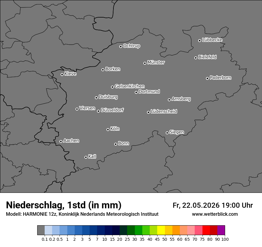 Modellkarte HARMONIE – precip – nrw