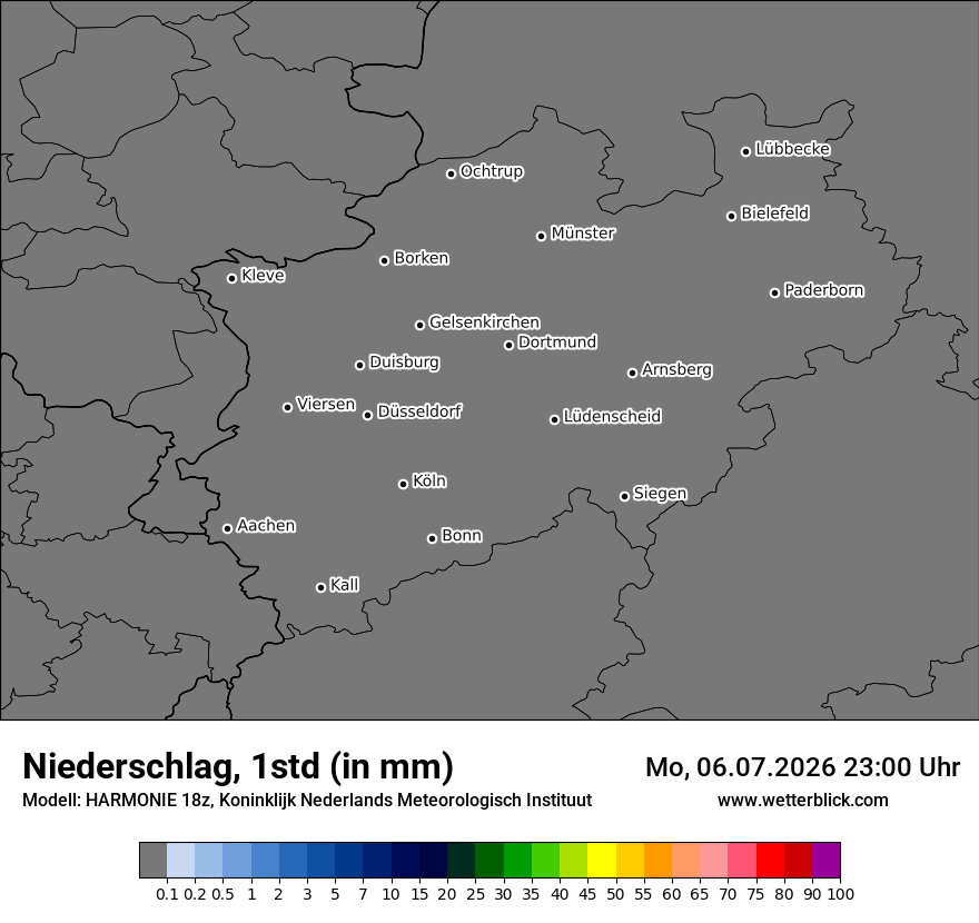 Modellkarte HARMONIE – precip – nrw