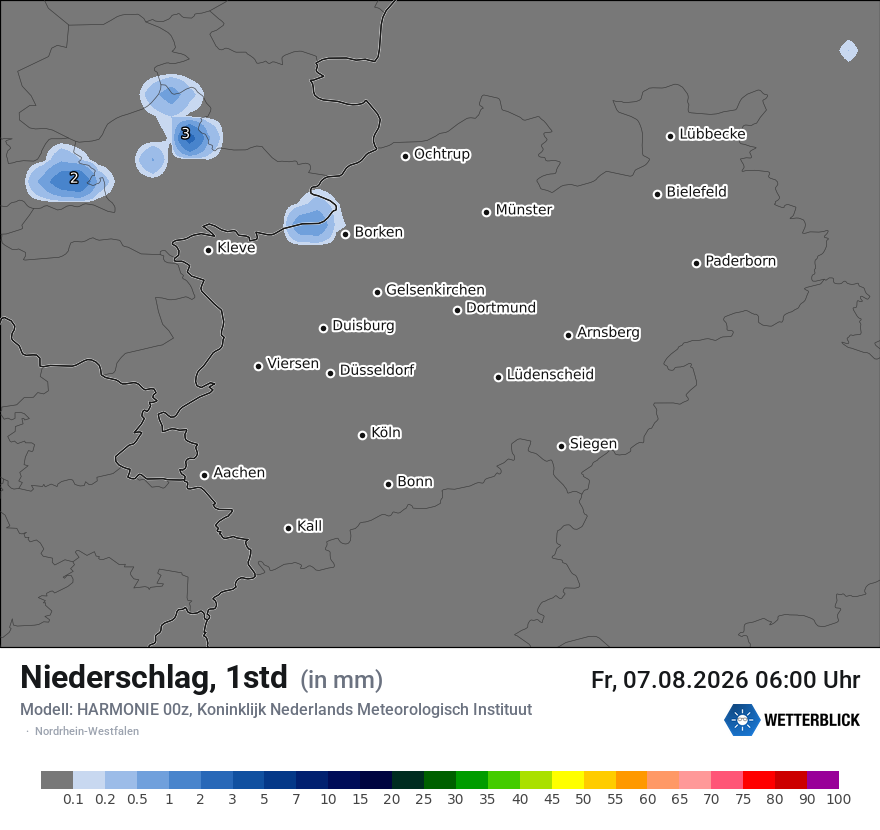 Modellkarte HARMONIE – precip – nrw