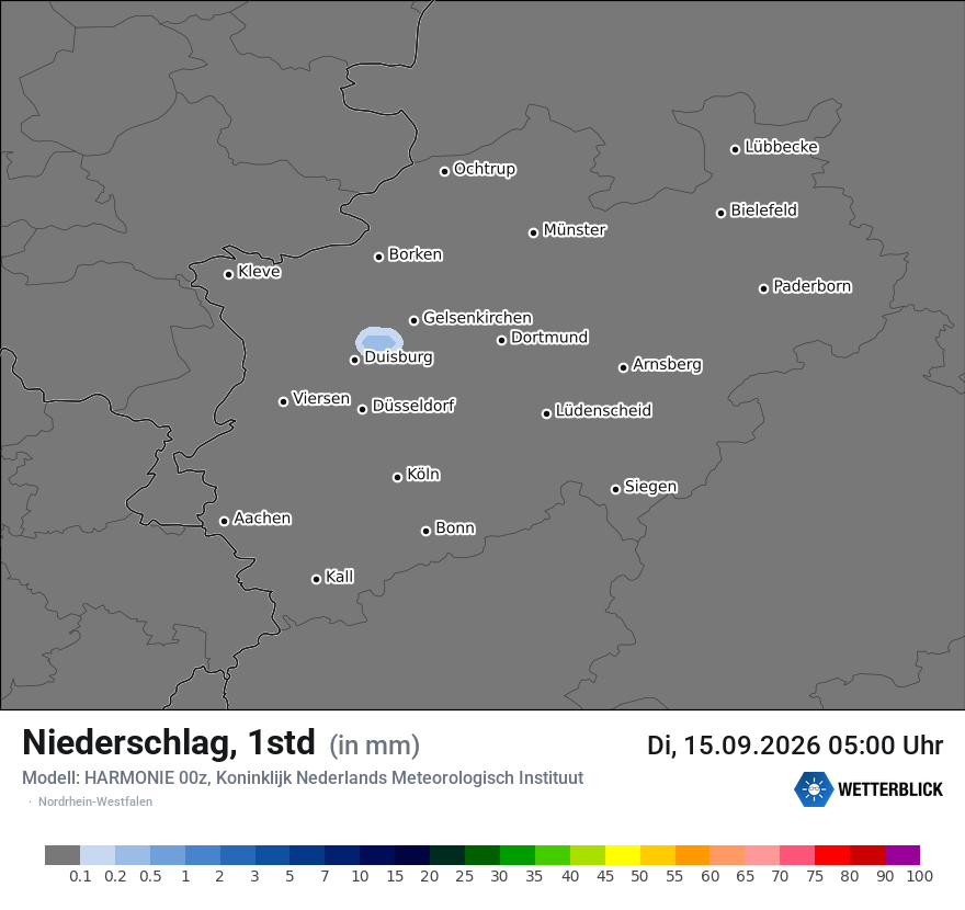 Modellkarte HARMONIE – precip – nrw