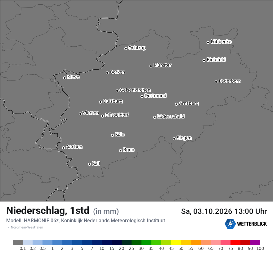 Modellkarte HARMONIE – precip – nrw