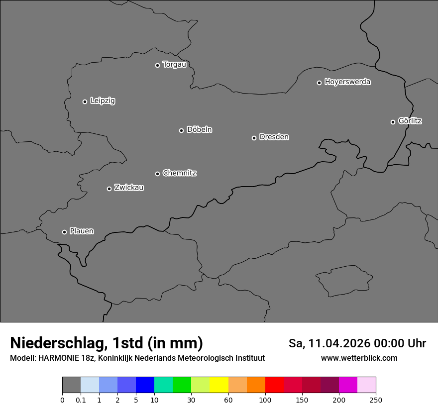 Modellkarte HARMONIE – precip – sn