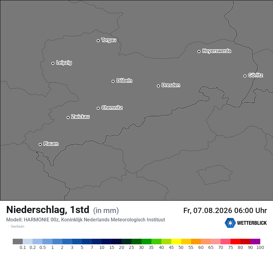 Modellkarte HARMONIE – precip – sn