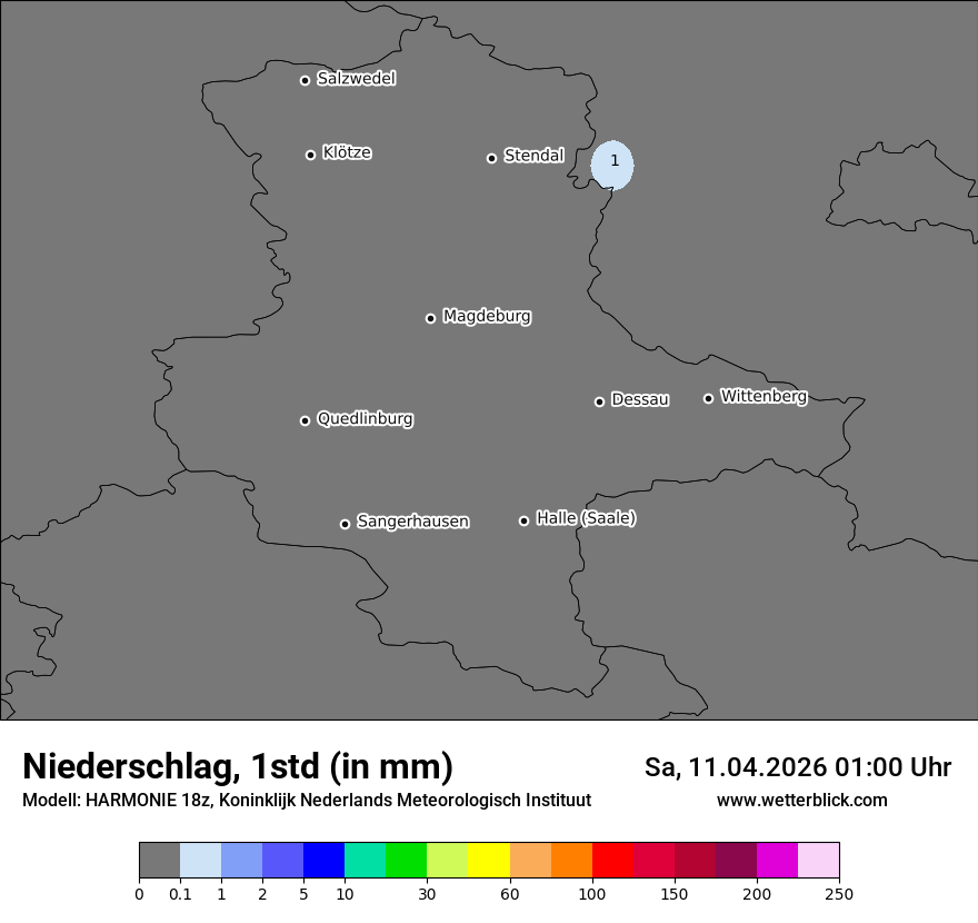 Modellkarte HARMONIE – precip – st