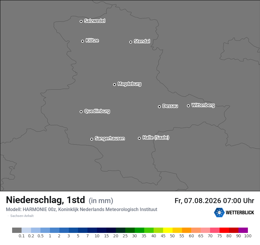 Modellkarte HARMONIE – precip – st