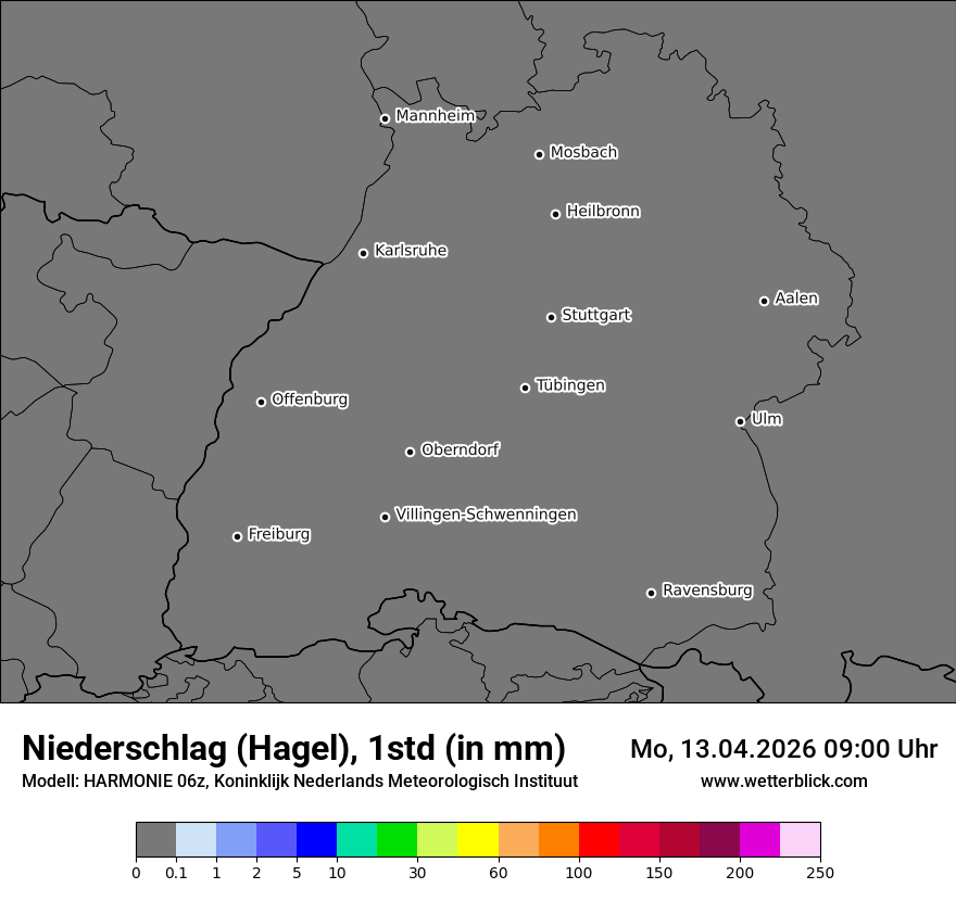 Modellkarte HARMONIE – prg_gsp – bw