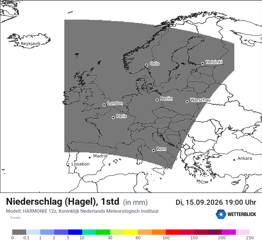 Modellkarte HARMONIE – prg_gsp – europa