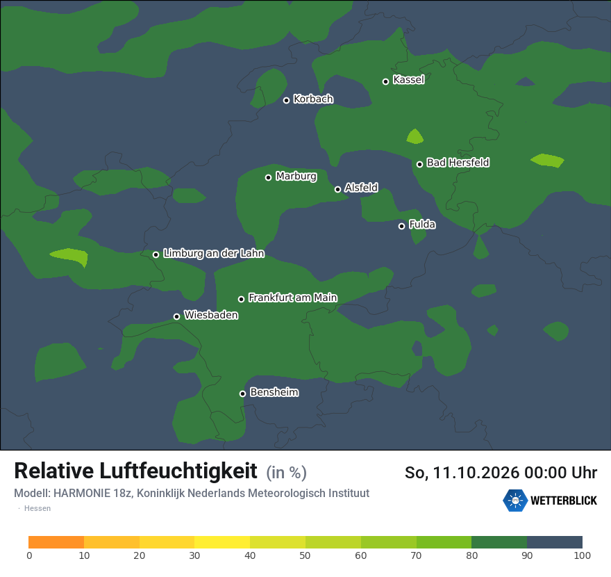 Modellkarte HARMONIE – relhum – he