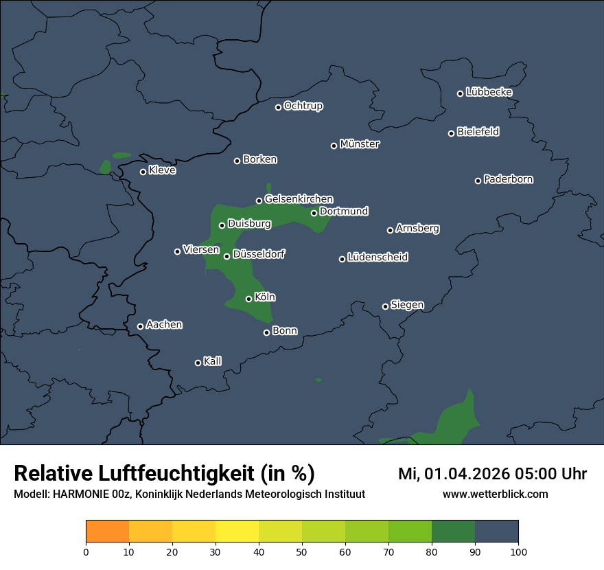 Modellkarte HARMONIE – relhum – nrw