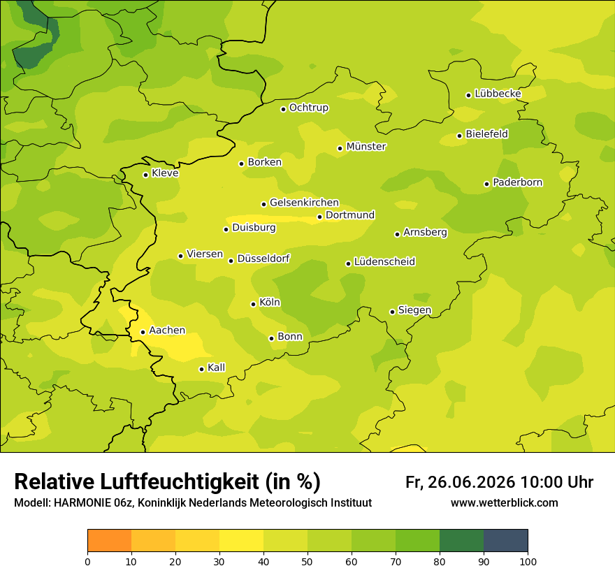 Modellkarte HARMONIE – relhum – nrw