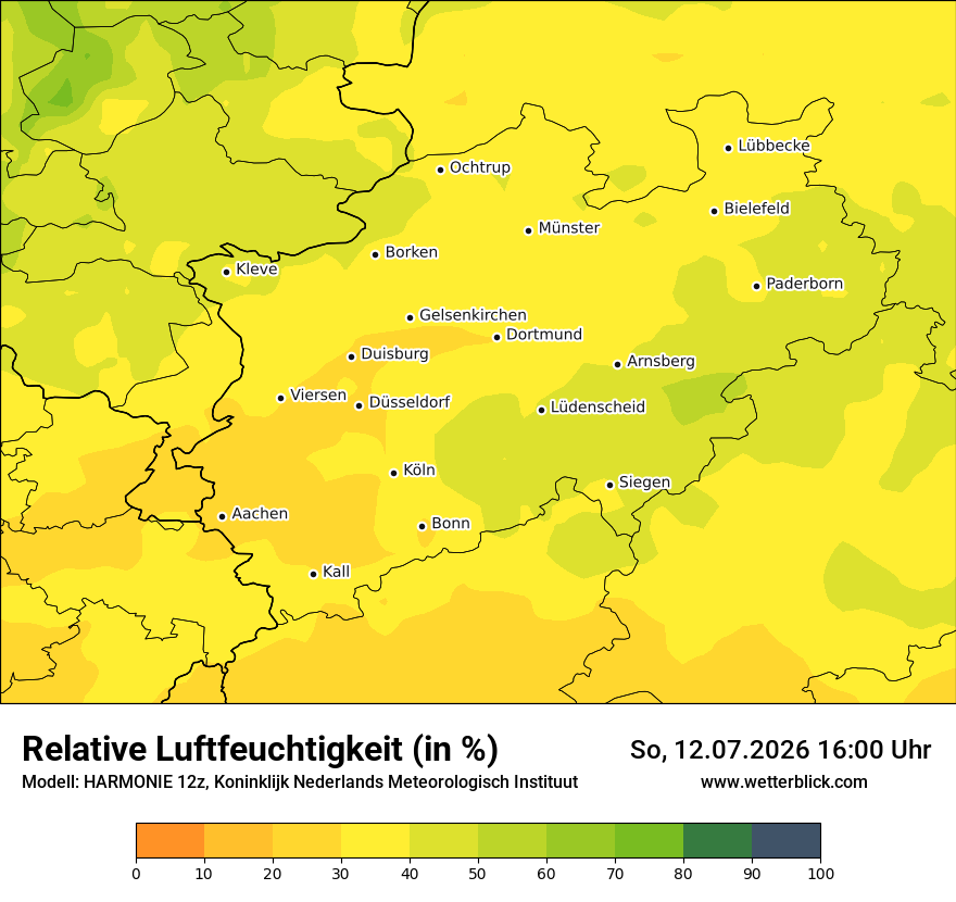 Modellkarte HARMONIE – relhum – nrw
