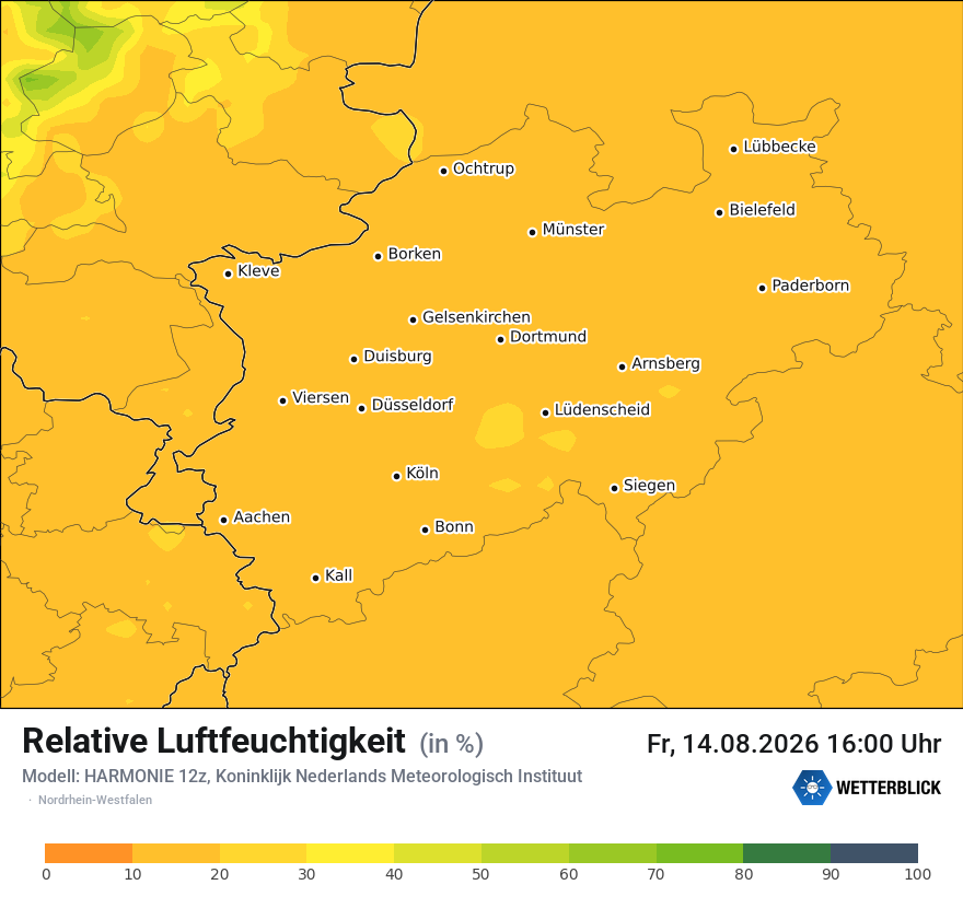 Modellkarte HARMONIE – relhum – nrw