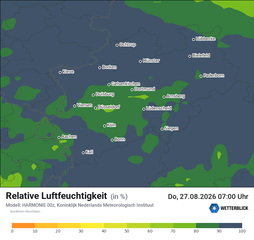 Modellkarte HARMONIE – relhum – nrw