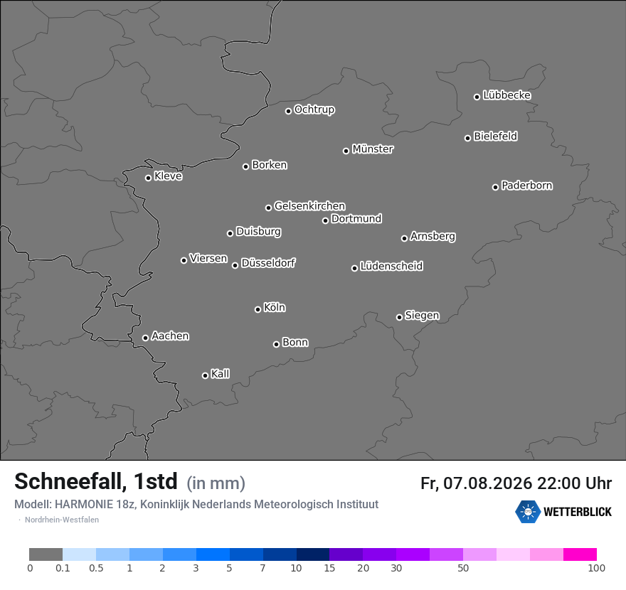 Modellkarte HARMONIE – snow_rate – nrw