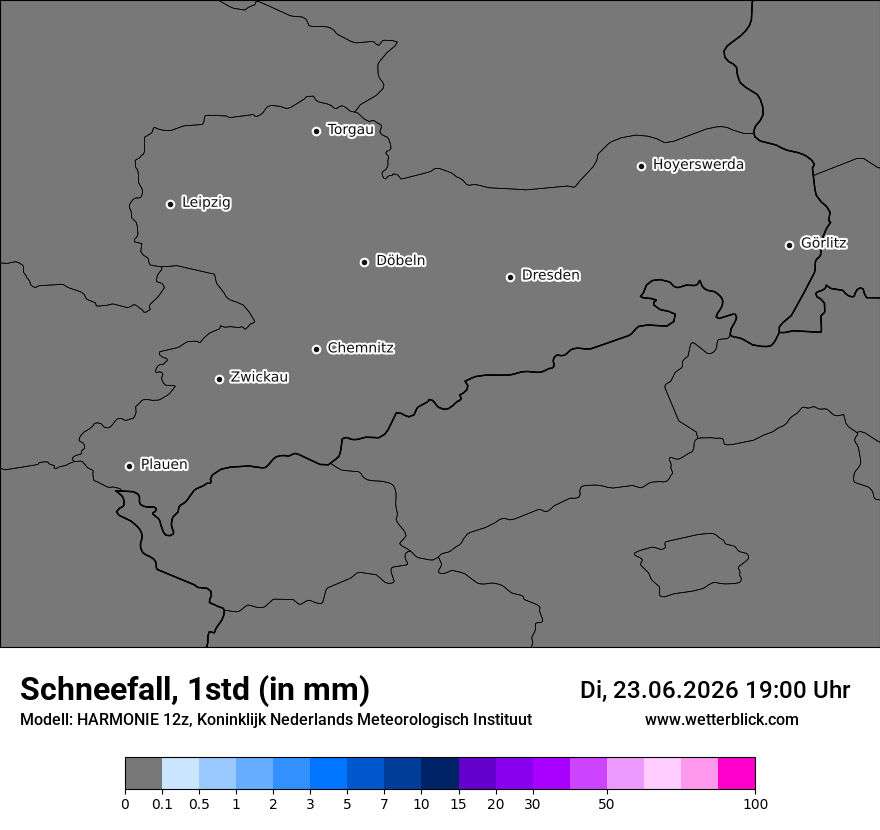 Modellkarte HARMONIE – snow_rate – sn