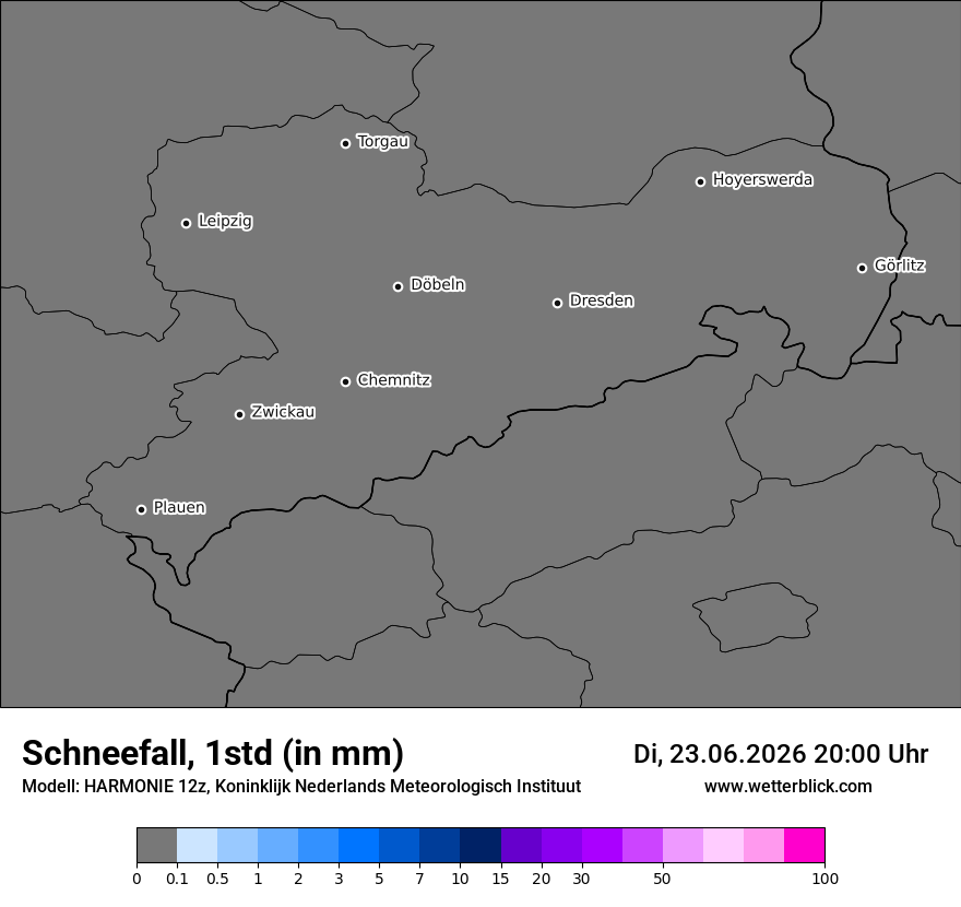 Modellkarte HARMONIE – snow_rate – sn
