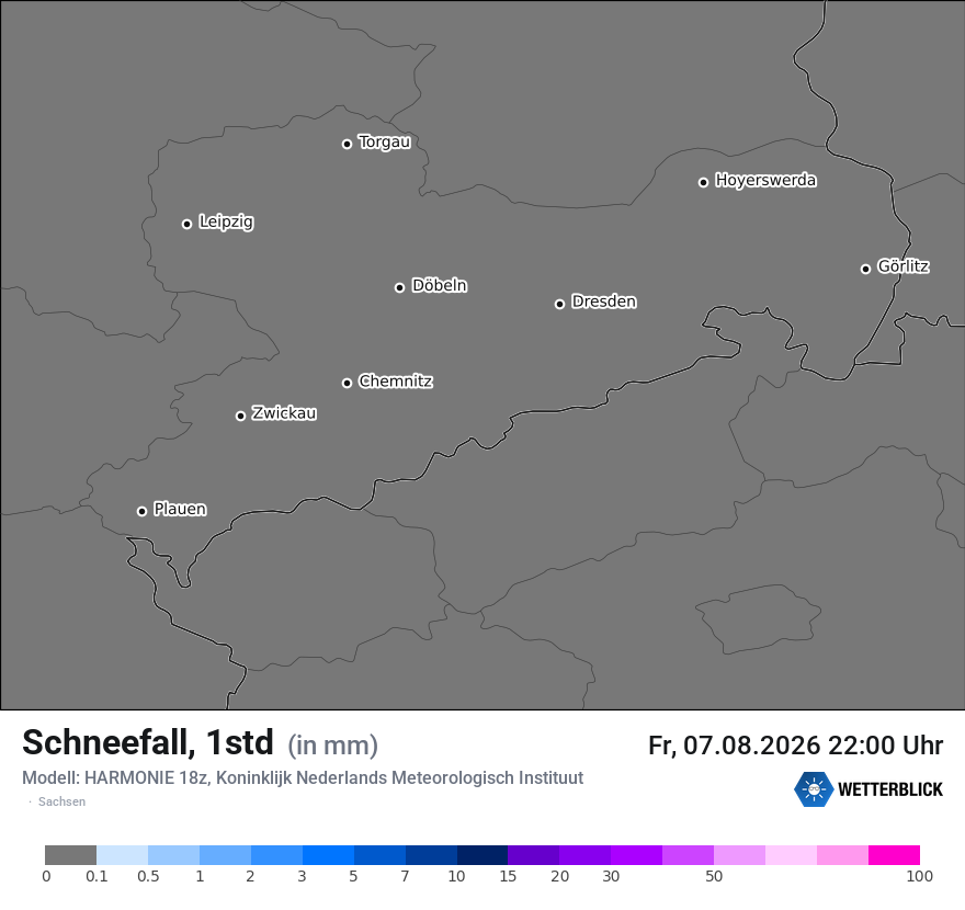 Modellkarte HARMONIE – snow_rate – sn