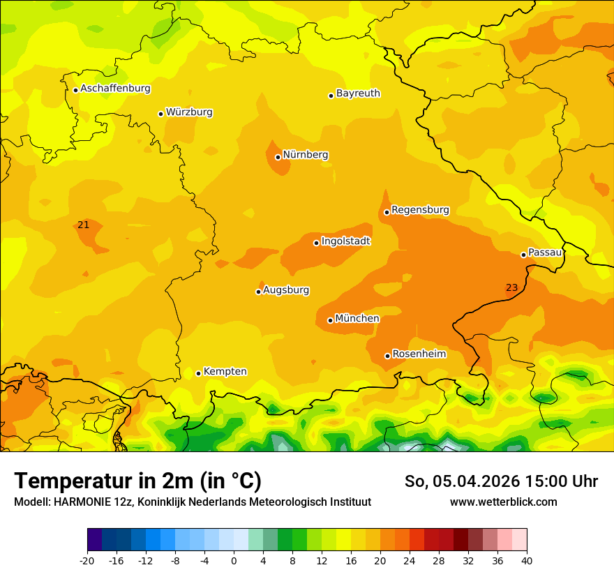 Modellkarte HARMONIE – t2m – by
