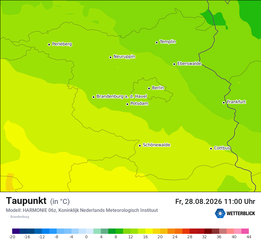 Modellkarte HARMONIE – td – bb