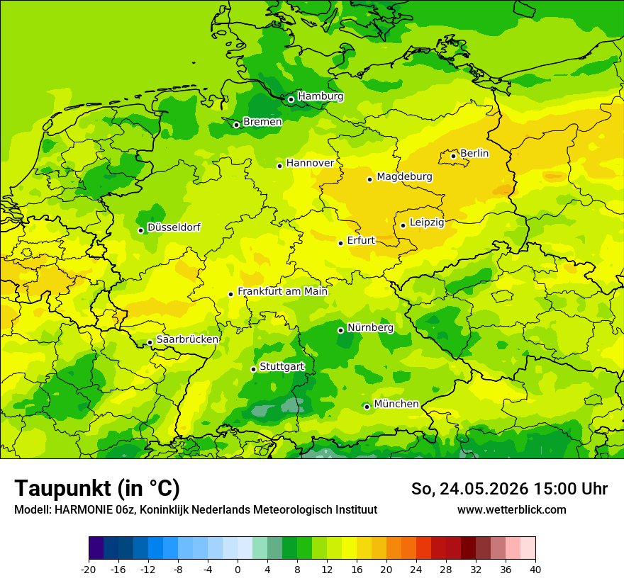 Modellkarte HARMONIE – td – deutschland
