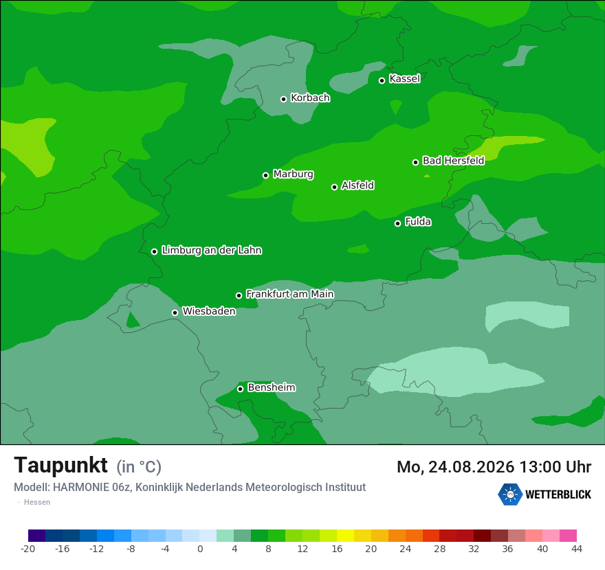 Modellkarte HARMONIE – td – he