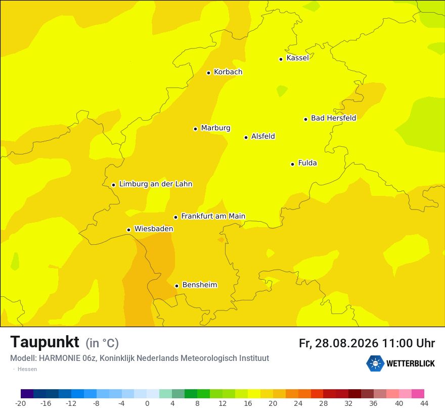 Modellkarte HARMONIE – td – he