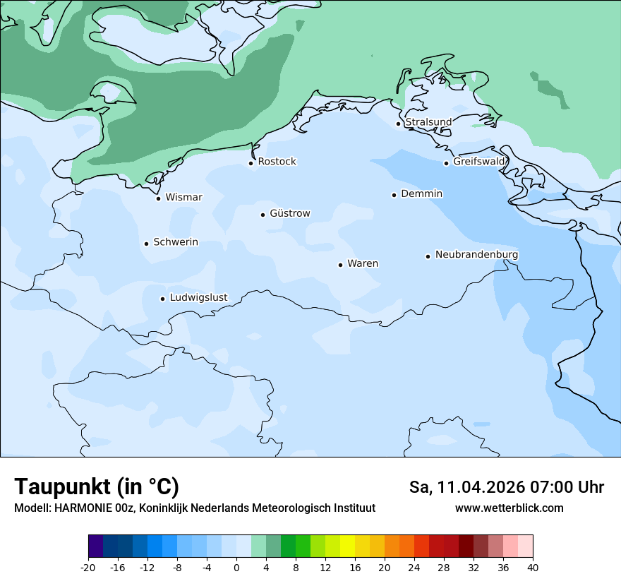 Modellkarte HARMONIE – td – mv