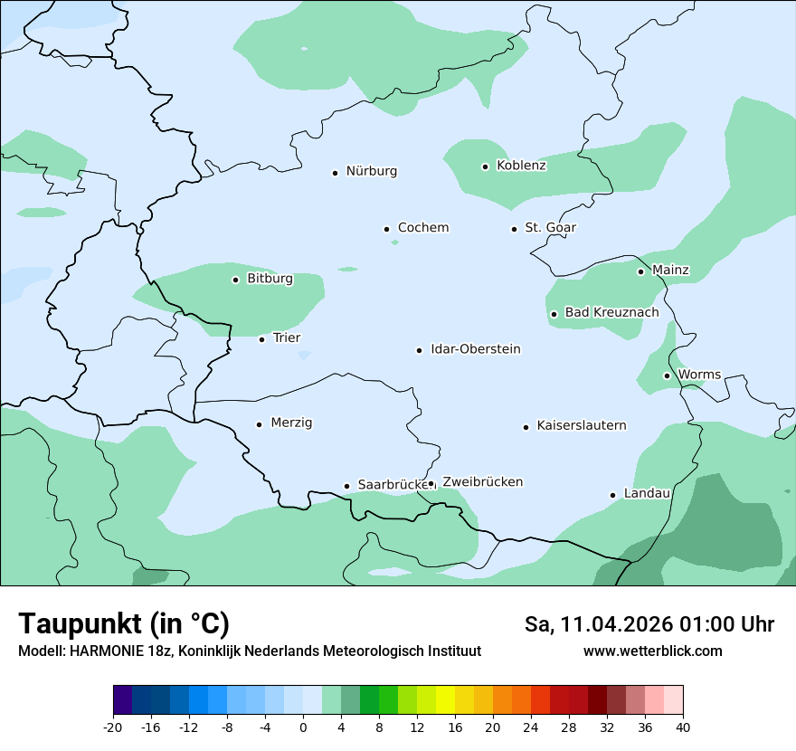 Modellkarte HARMONIE – td – rp