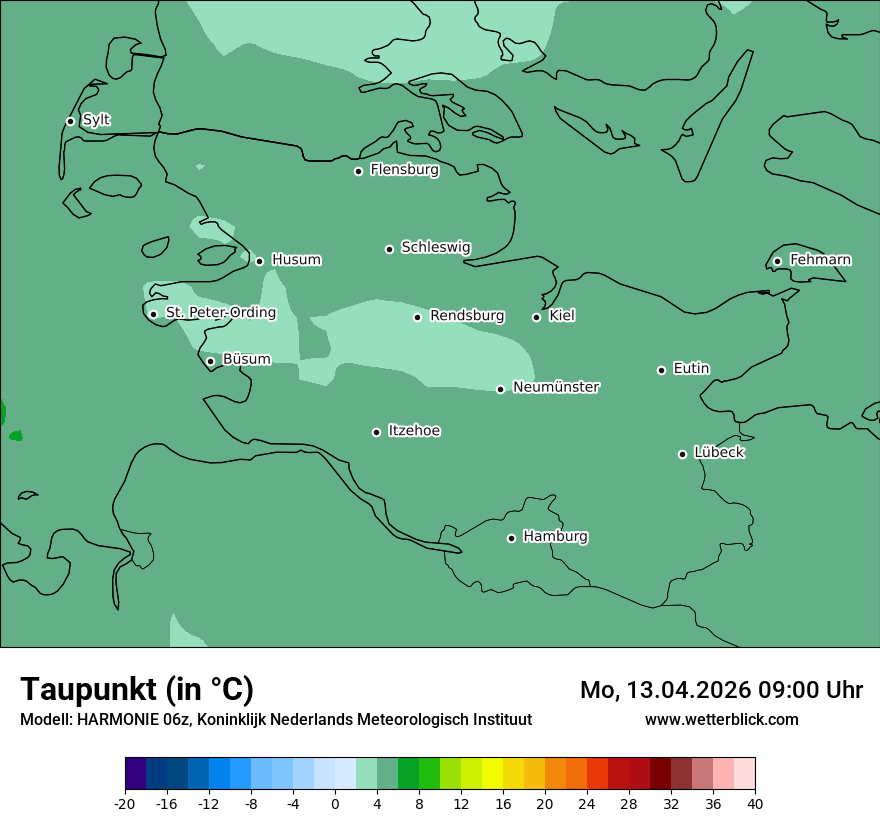 Modellkarte HARMONIE – td – sh