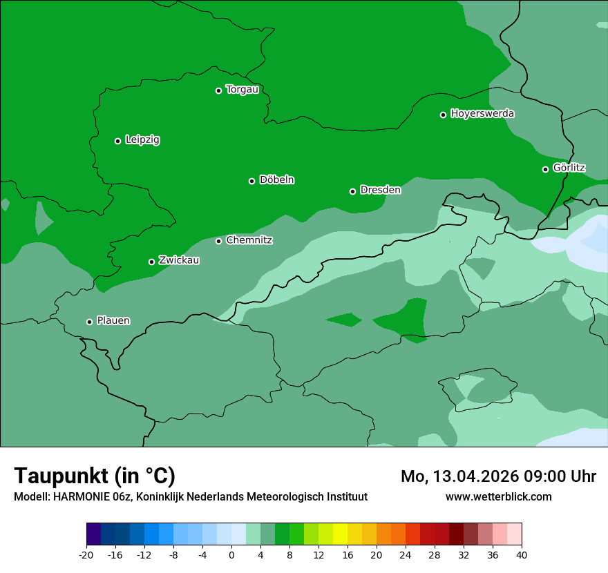 Modellkarte HARMONIE – td – sn
