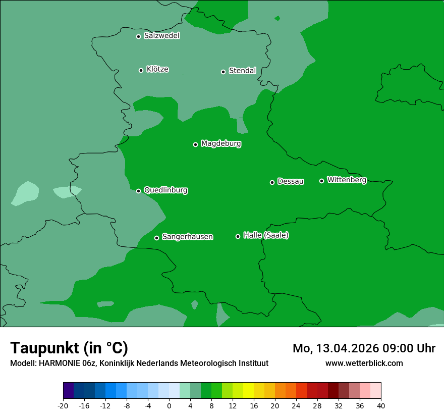 Modellkarte HARMONIE – td – st