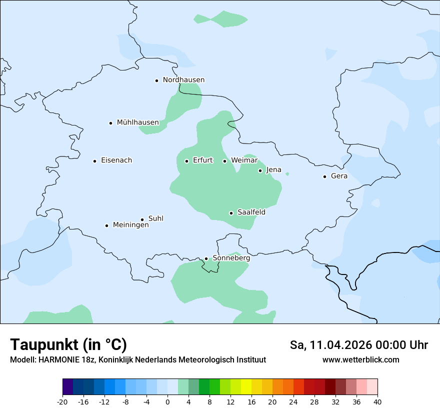 Modellkarte HARMONIE – td – th