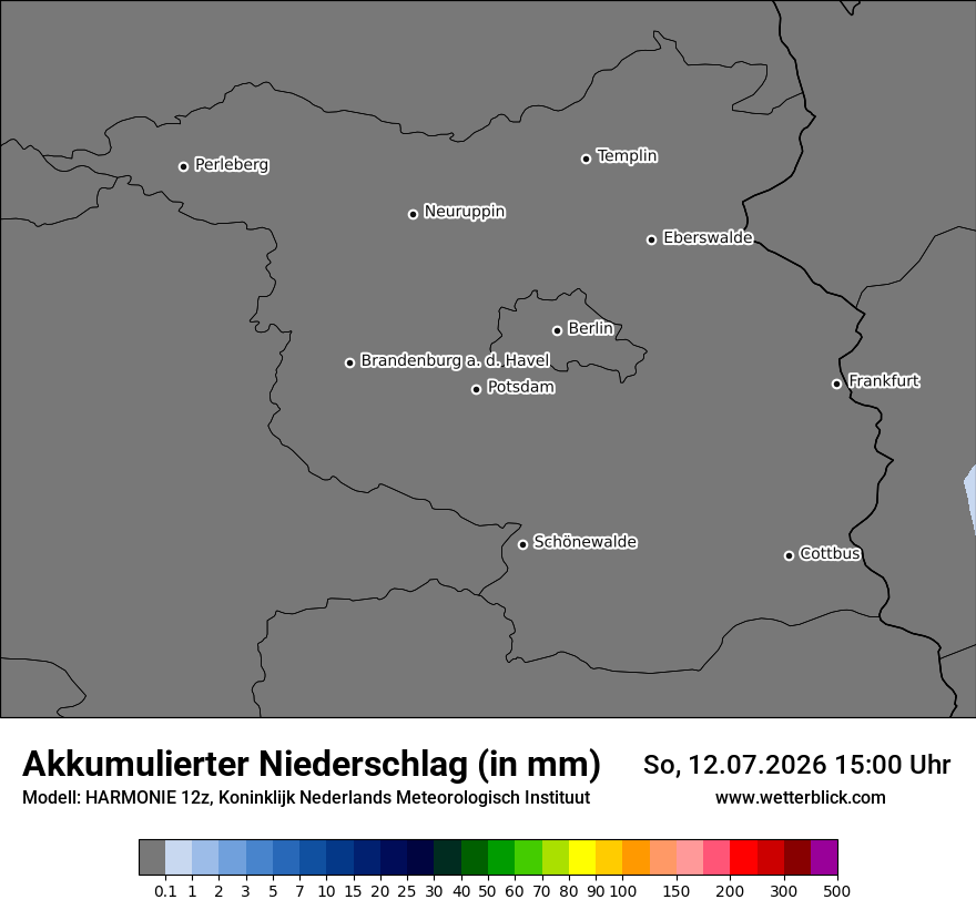 Modellkarte HARMONIE – tot_prec – bb