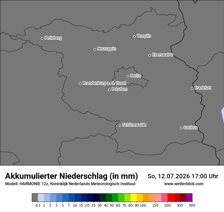 Modellkarte HARMONIE – tot_prec – bb
