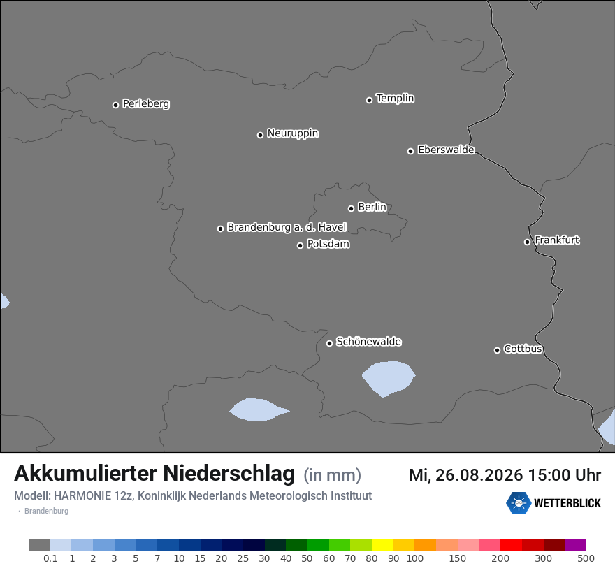 Modellkarte HARMONIE – tot_prec – bb