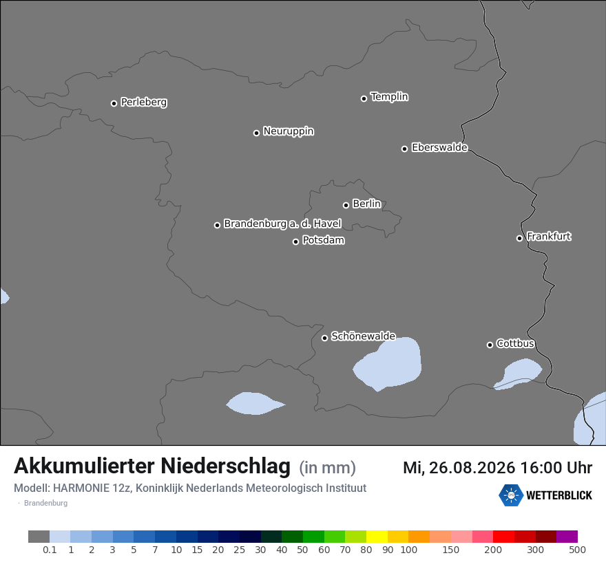 Modellkarte HARMONIE – tot_prec – bb
