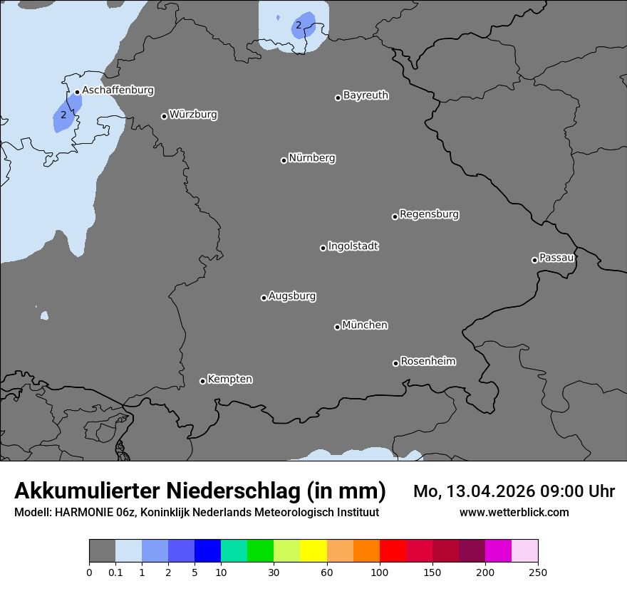 Modellkarte HARMONIE – tot_prec – by