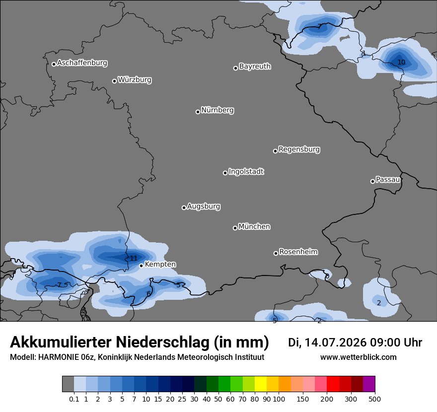 Modellkarte HARMONIE – tot_prec – by