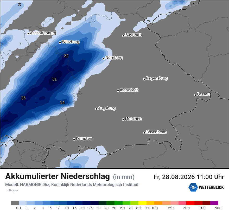 Modellkarte HARMONIE – tot_prec – by