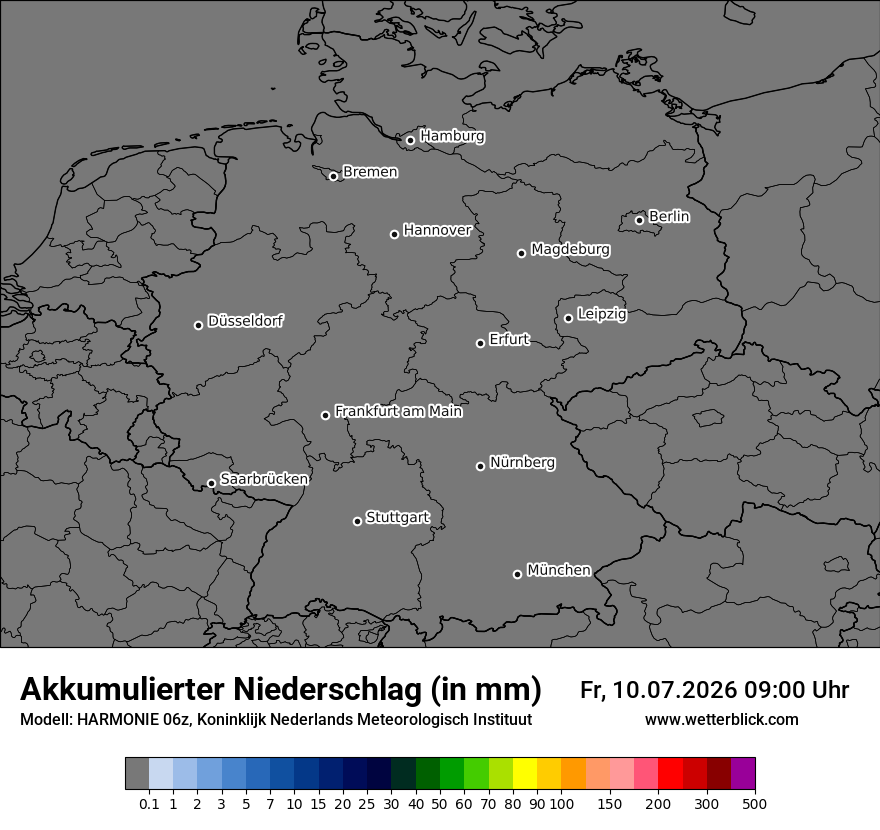 Modellkarte HARMONIE – tot_prec – deutschland
